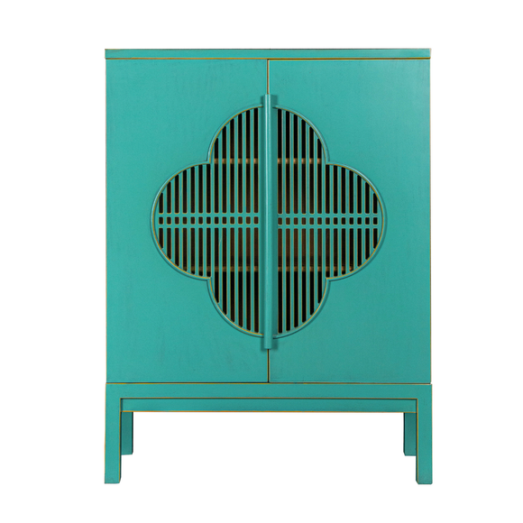 CABINET CLOVER 2DR TURQUOISE X-22