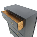 CABINET DRAWER 4DW BLACK WASH MQZ-30