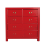 CABINET DRAWER 8DW RED WASH MQZ-29