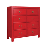 CABINET DRAWER 8DW RED WASH MQZ-29