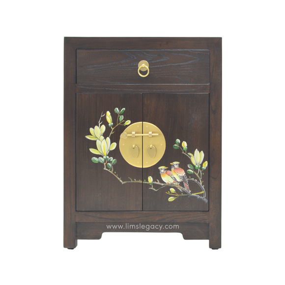 CABINET FLEUR 1DW2DR DARK WOOD MQZ-08