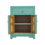 CABINET FLEUR 1DW2DR TURQUOISE WASH MQZ-08