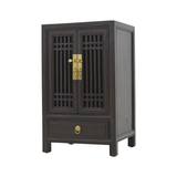 CABINET LATTICE 1DW2DR DARK WOOD MQZ-26