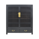 CABINET LATTICE 2DW2DR BLACK WASH MQZ-35