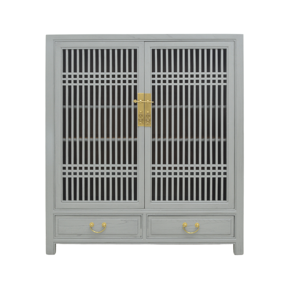 CABINET LATTICE 2DW2DR GREY WASH MQZ-35