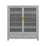 CABINET LATTICE 2DW2DR GREY WASH MQZ-35