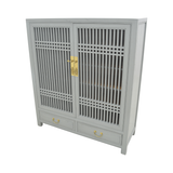 CABINET LATTICE 2DW2DR GREY WASH MQZ-35