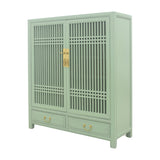 CABINET LATTICE 2DW2DR MINT WASH MQZ-35