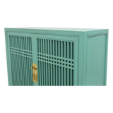 CABINET LATTICE 2DW2DR TURQUOISE WASH MQZ-35