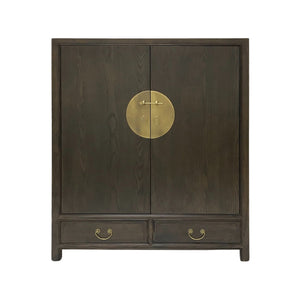 CABINET ORIENT 2DW2DR DARK WOOD MQZ-36