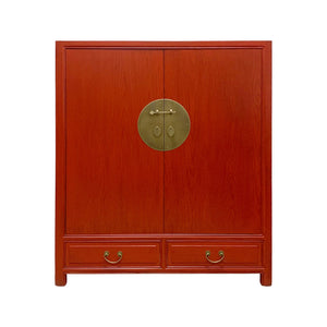 CABINET ORIENT 2DW2DR RED WASH MQZ-36