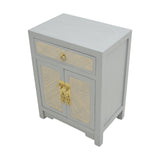 CABINET RATTAN 1DW2DR GREY WASH MQZ-302