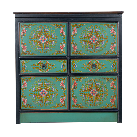 CABINET TIBETAN 2DW4DR TURQUOISE X-40