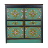CABINET TIBETAN 2DW4DR TURQUOISE X-40