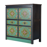 CABINET TIBETAN 2DW4DR TURQUOISE X-40