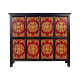 CABINET TIBETAN 8DR RED X-39