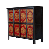 CABINET TIBETAN 8DR RED X-39