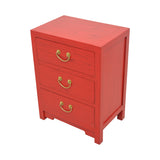 CABINET 3 DRAWER RED WASH MQZ-39