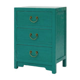 CABINET 3 DRAWER TURQUOISE WASH MQZ-39