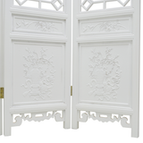CARVED SCREEN 4 SEASON VASE WHITE