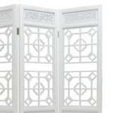 CARVED SCREEN 4 SEASON VASE WHITE