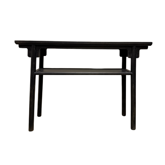 CONSOLE TABLE OPEN SHELVING BLACK CH-69