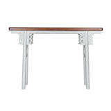 CONSOLE TABLE WITH RIBBED LEGS WHITE X-32