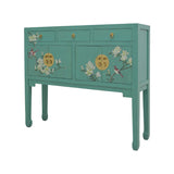 CONSOLE FLEUR 3DW4DR TURQUOISE WASH MQZ-14