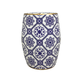 DRUM STOOL ETHNIC BLUE