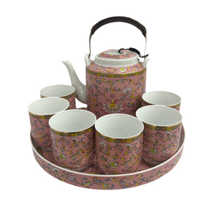 TEASET FAMILLE ROSE PINK WITH BOX