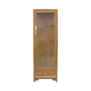 GLASS CABINET 1DW1DR LIGHT WOOD MQZ-41