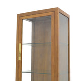 GLASS CABINET 1DW1DR LIGHT WOOD MQZ-41