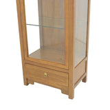 GLASS CABINET 1DW1DR LIGHT WOOD MQZ-41