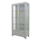 GLASS CABINET 2DW2DR GREY WASH MQZ-16