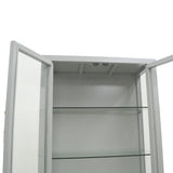 GLASS CABINET 2DW2DR GREY WASH MQZ-16