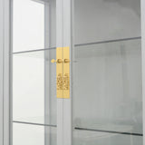 GLASS CABINET 2DW2DR GREY WASH MQZ-16