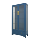GLASS CABINET 2DW2DR W/ LIGHTING BLUE WASH MQZ-16
