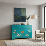 SIDEBOARD FLEUR 3DW2DR TURQUOISE WASH MQZ-43