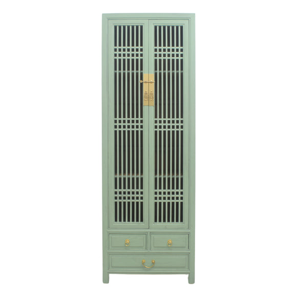 NARROW CABINET LATTICE MINT WASH MQZ-12