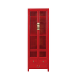 NARROW CABINET LATTICE RED WASH MQZ-12