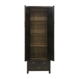 NARROW CABINET LATTICE DARK WOOD MQZ-12