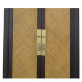 NARROW CABINET RATTAN DARK WOOD MQZ-304