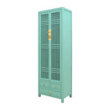 NARROW CABINET LATTICE TURQUOISE WASH MQZ-12