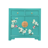 SIDEBOARD FLEUR 2DW2DR TURQUOISE WASH MQZ-40