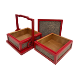 RATTAN CARRIER RED CH-33
