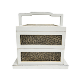 RATTAN CARRIER WHITE CH-33
