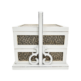 RATTAN CARRIER WHITE CH-33