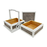 RATTAN CARRIER WHITE CH-33