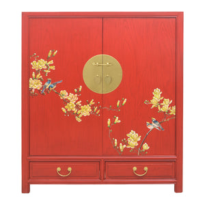 SHOE CABINET FLEUR 2DW2DR RED WASH MQZ-36
