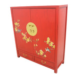 SHOE CABINET FLEUR 2DW2DR RED WASH MQZ-36